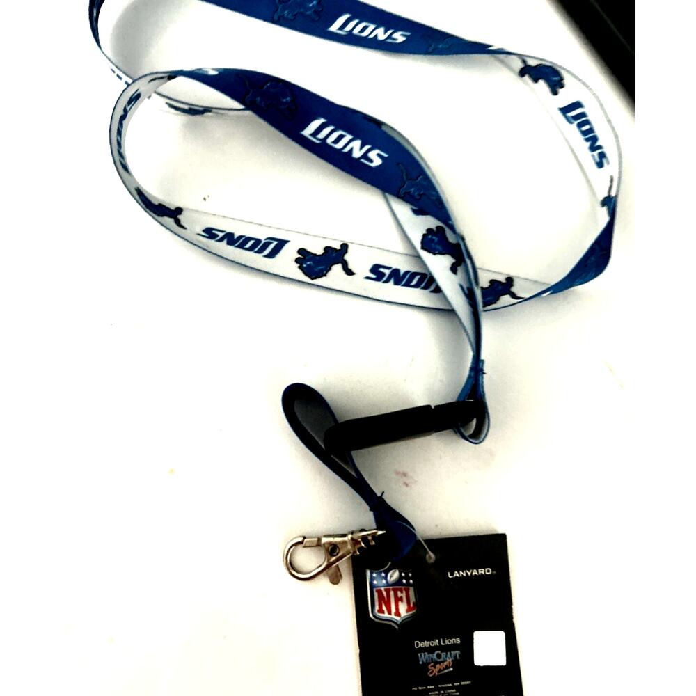 Detroit Lions Lanyard Keychain ID Holder